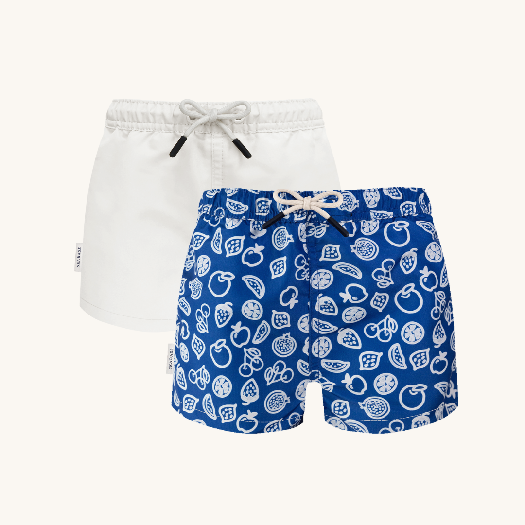 Jungs UV Badeshort Portofino - Grüne Streifen