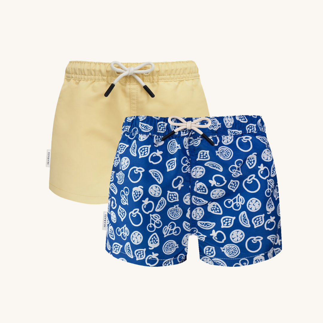 Jungs UV Badeshort Portofino - Grüne Streifen