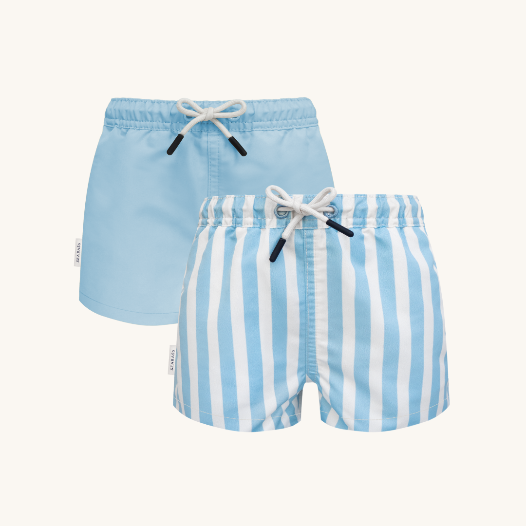 Jungs UV Badeshort Portofino - Grüne Streifen