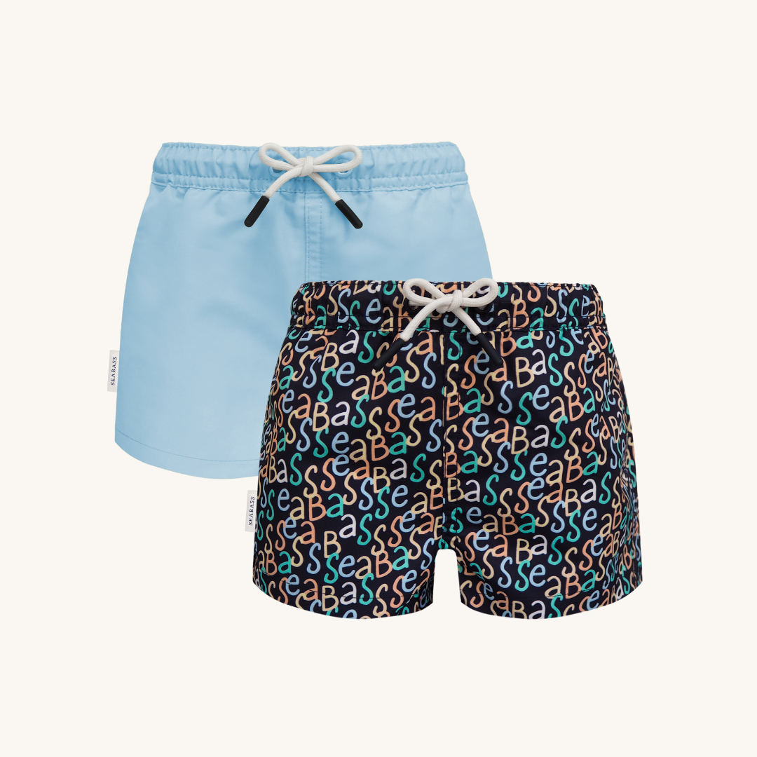 Jungs UV Badeshort Portofino - Grüne Streifen