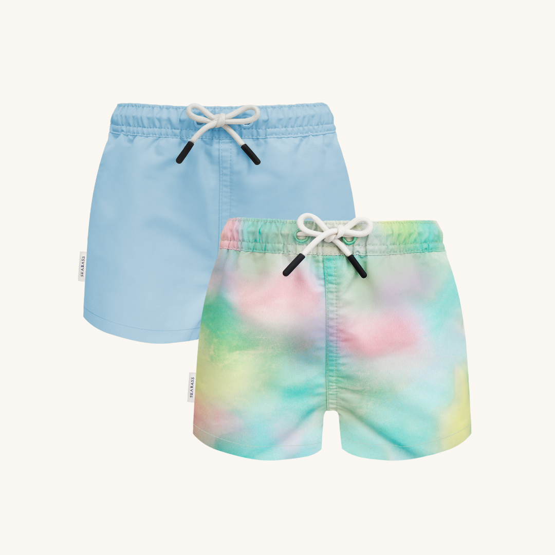 Jungs UV Badeshort Portofino - Grüne Streifen