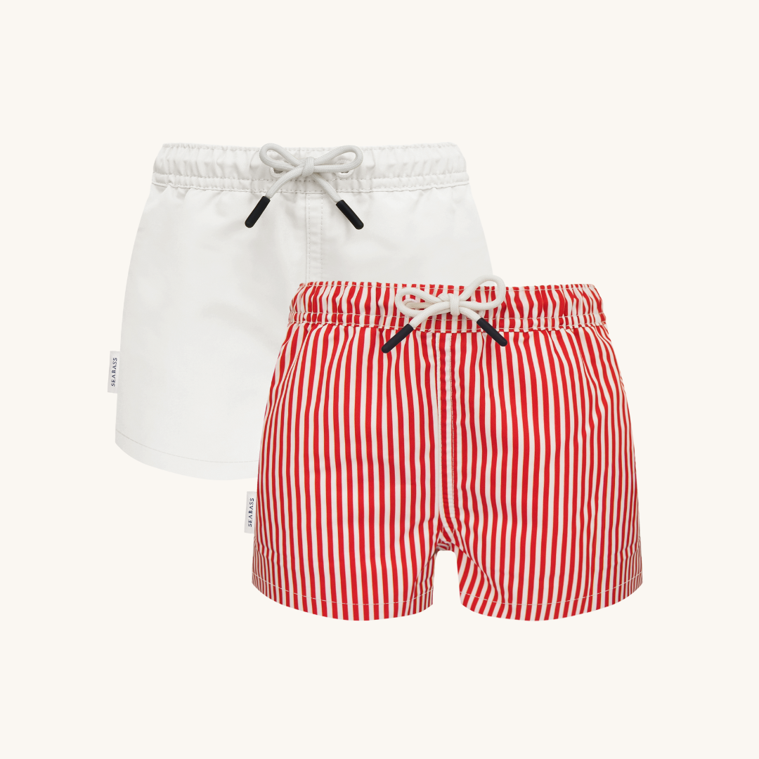 Jungs UV Badeshort Portofino - Grüne Streifen