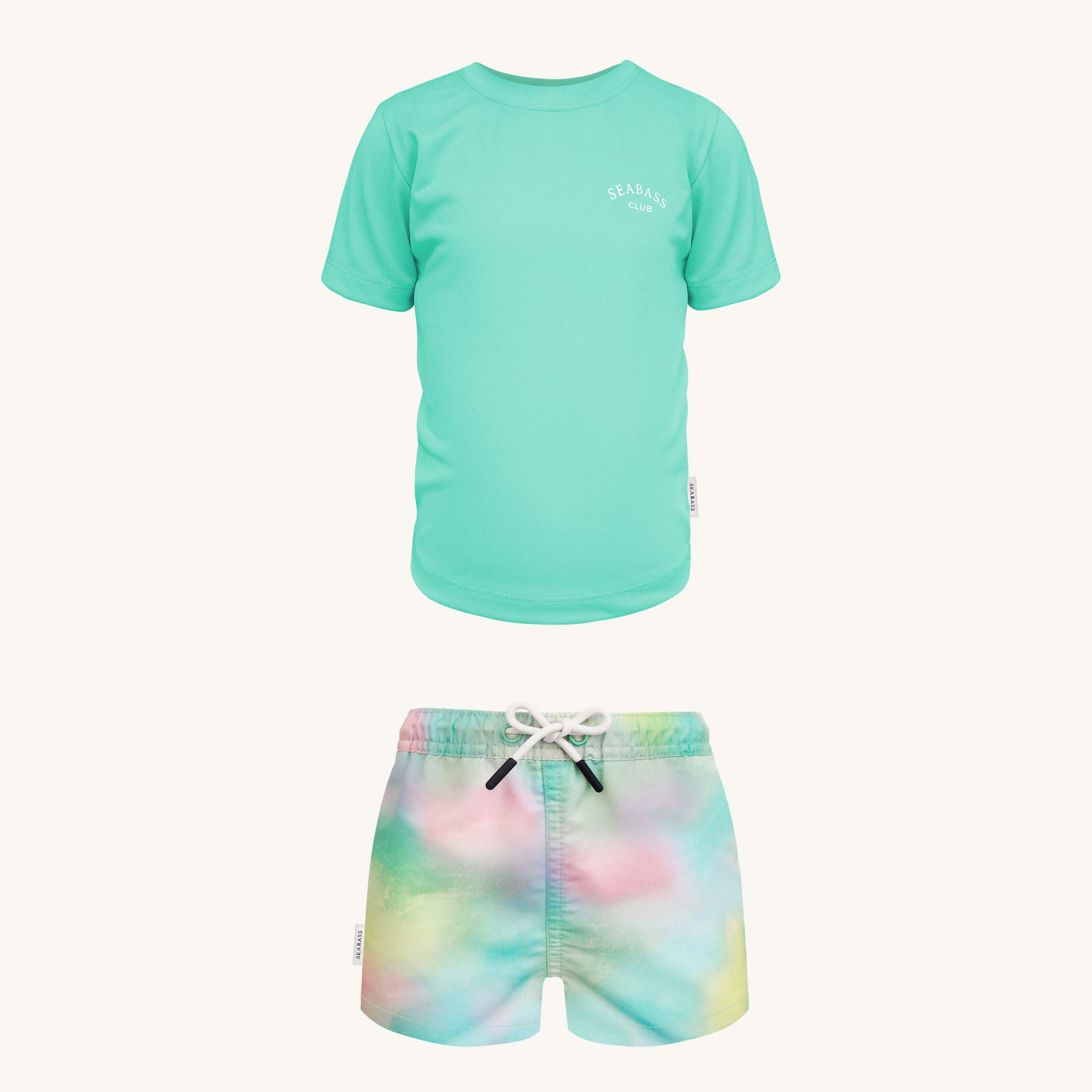 UV Schwimmset - Badeshort Ibiza und T-Shirt Mintgrün