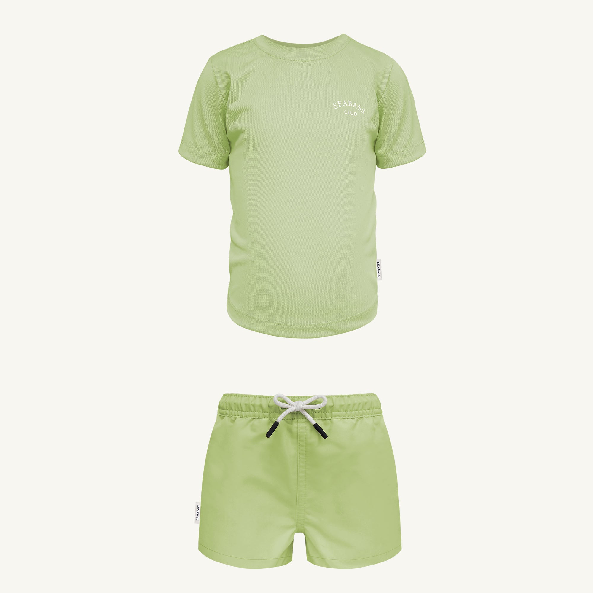 UV Schwimmset - Badeshort und T-Shirt Pistazie Grün