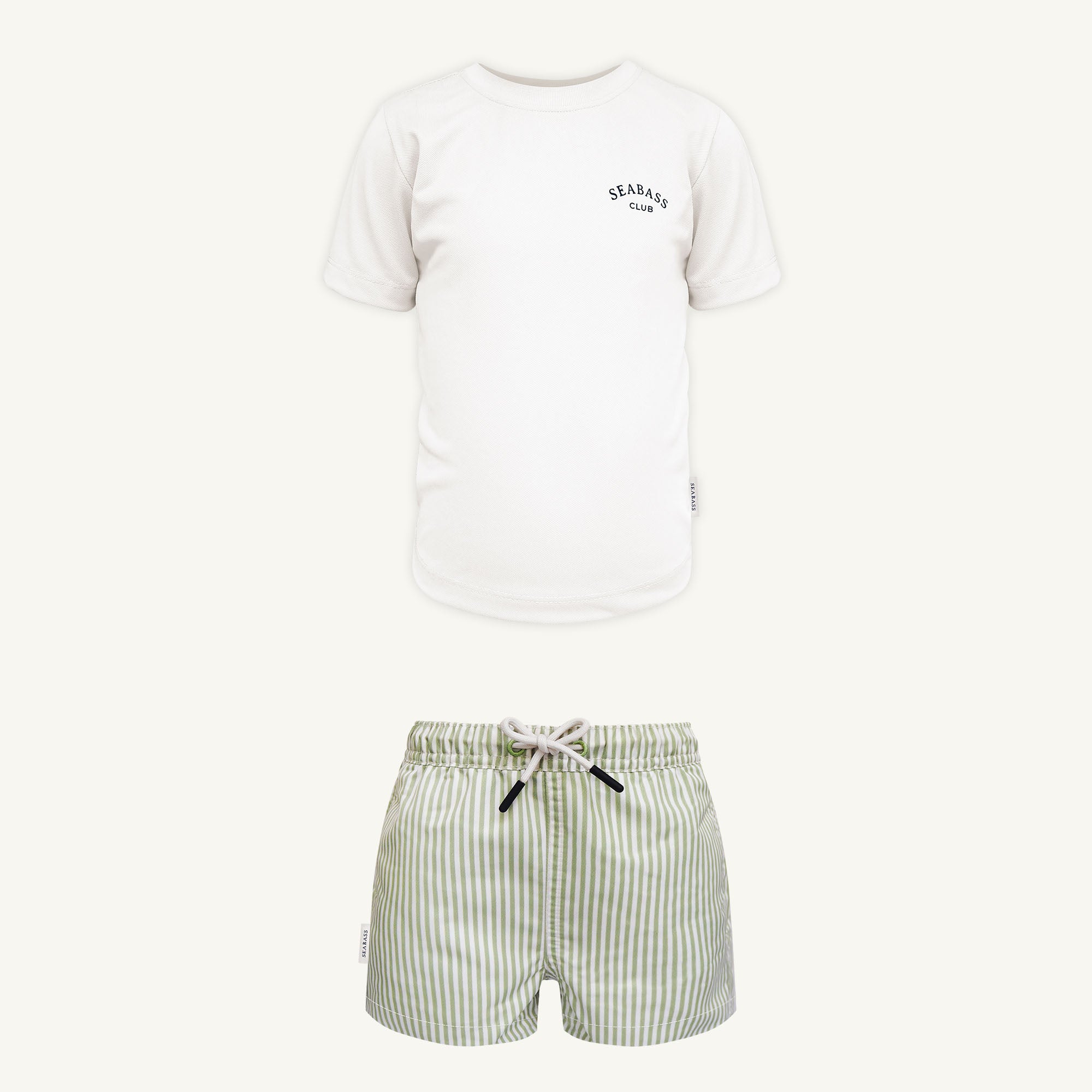 UV Schwimmset - Badeshort Portofino und T-Shirt Weiß