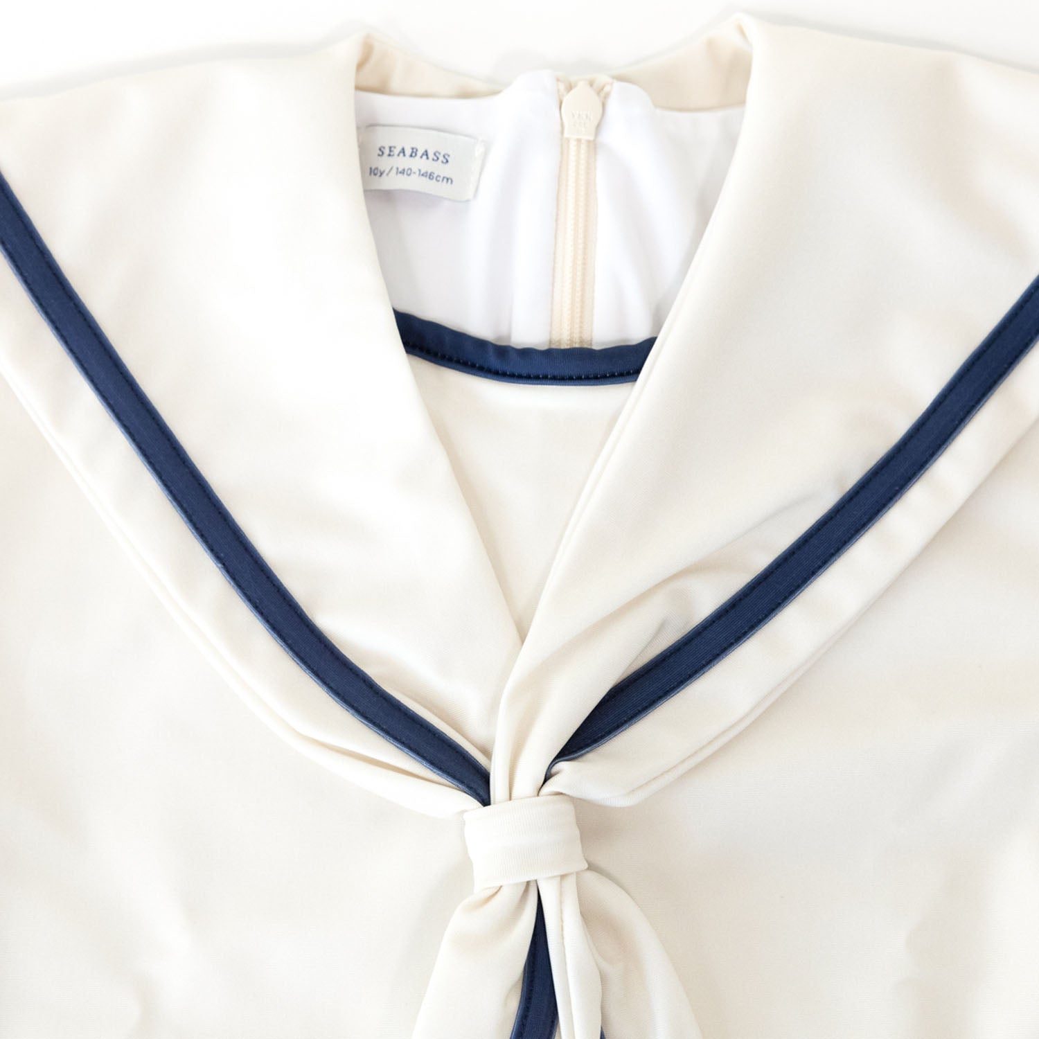 Mädchen UV-Badeanzug Sailor Nice - weiß dunkelblau