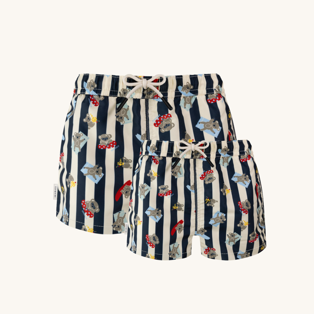 Jungs UV Badeshort Portofino - Grüne Streifen