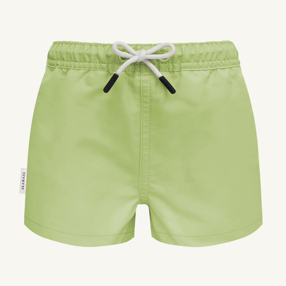 Jungs UV Badeshort Pistazie Grün - einfarbig