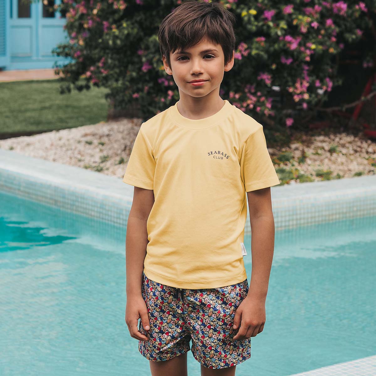 UV Schwimmset - Badeshort Valencia und T-Shirt Weiches Gelb